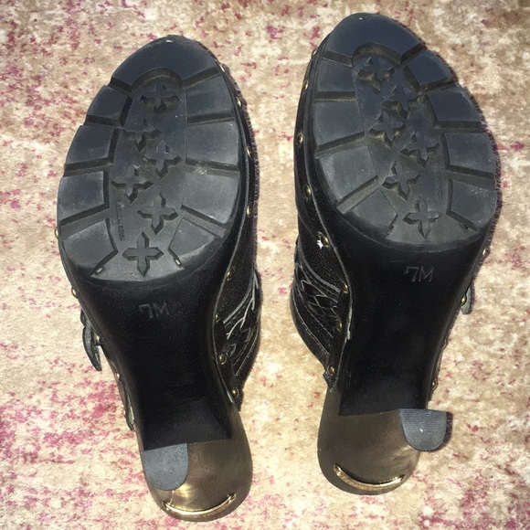 UEC Michael Michael Kors BK Leather Clogs size 7 - Picture 5 of 6